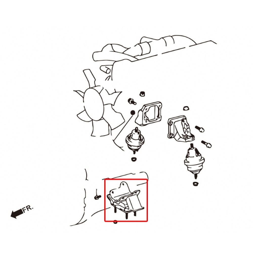 Megan Black Steel Front Transmission Mount Kit For 93-98 Toyota Supra N/A MT-Engine Parts & Mounts MRS-TY-1441