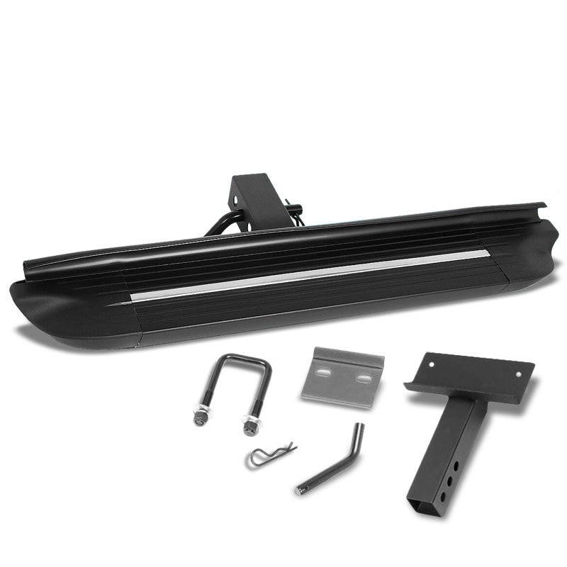 27"Long/4" Wide Square Bar Heavy Duty Tow Hitch Step Bar Black For 2" Receiver