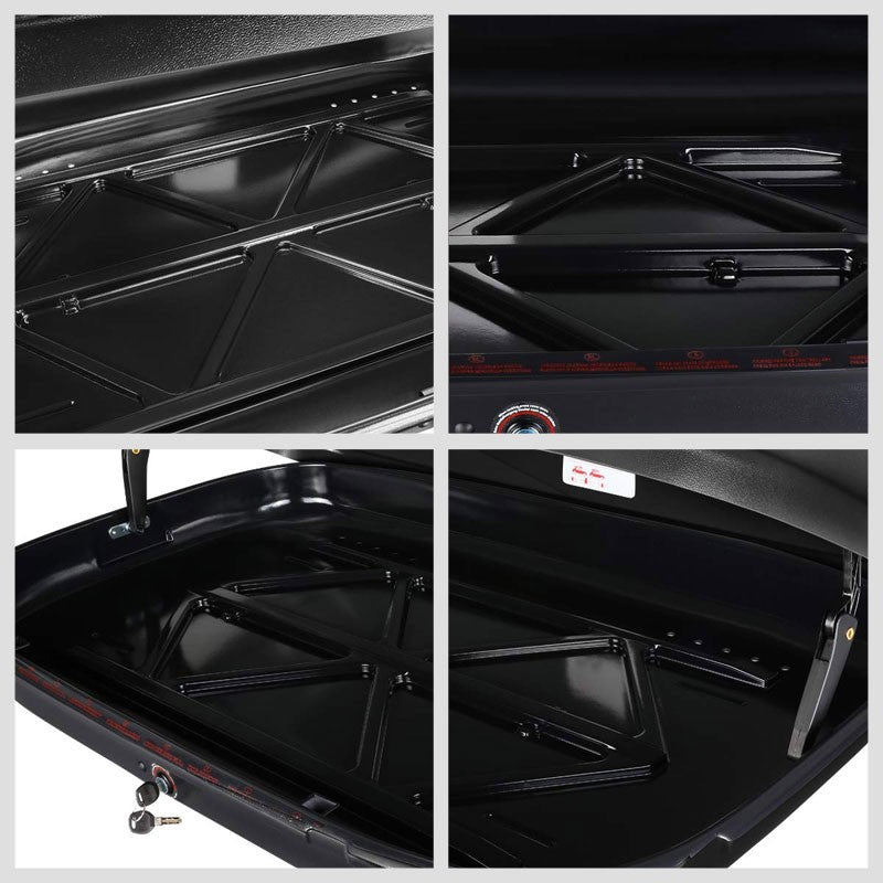 Universal Black Aluminum/ABS Plastic Roof Box For Vehicles 120 cm wide roof