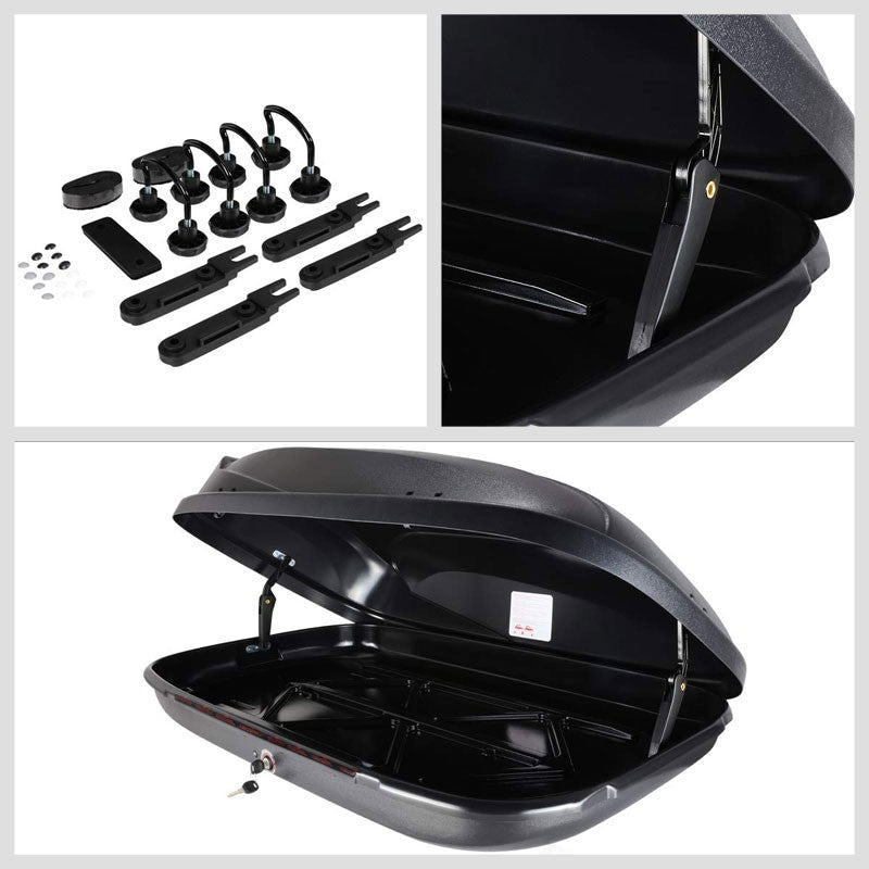 Universal Black Aluminum/ABS Plastic Roof Box For Vehicles 120 cm wide roof
