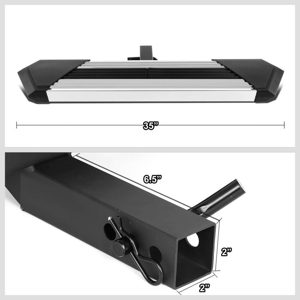 Universal Hitch Receiver/Step L 35" x W 6.25" 300lbs Max Fits 2" Receivers