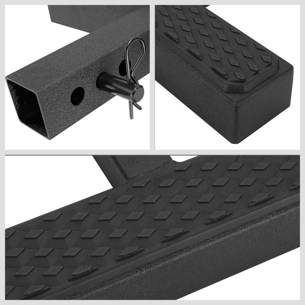 18.5" Wide Flat Board Diamond Pad Trailer Hitch Receiver Step For 2" Receiver