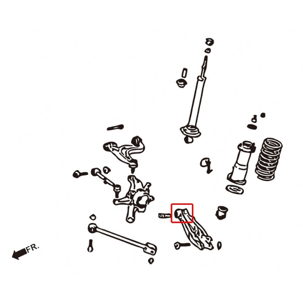 RC-666351 Rocar 2PCs Rear Lower Control Arm Bushing For 99-05 Lexus IS200 IS300 (XE10)