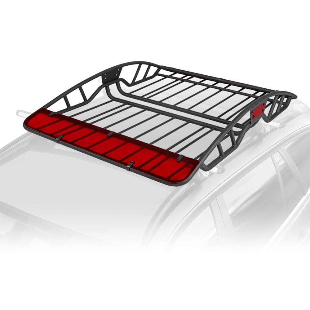 50"x31" Silver Aluminum Roof Rack Cargo Luggage Carrier Bracket+Crossbar For SUV