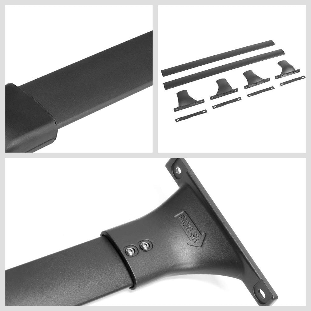 Powdercoated Black Bolt-On Roof Rack Crossbar Rail For 14-18 Infiniti QX70