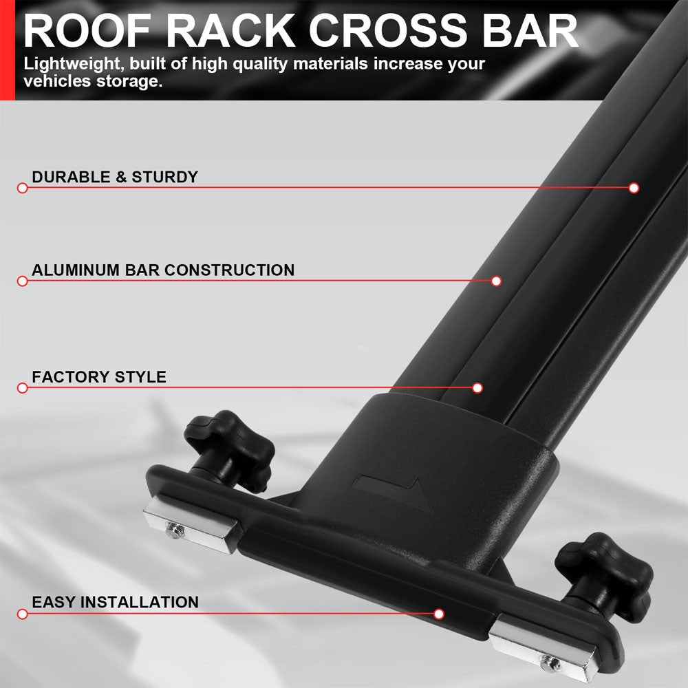 2PCs Aluminum OE Style Roof Rack Crossbar For 14-19 Toyota Highlander LE Trim