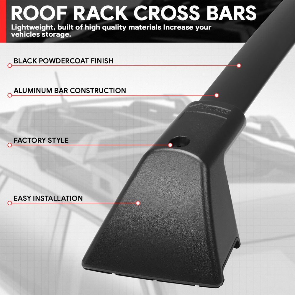 2PCs Aluminum OE Style Roof Rack Crossbar For 14-19 Toyota Highlander LE Trim