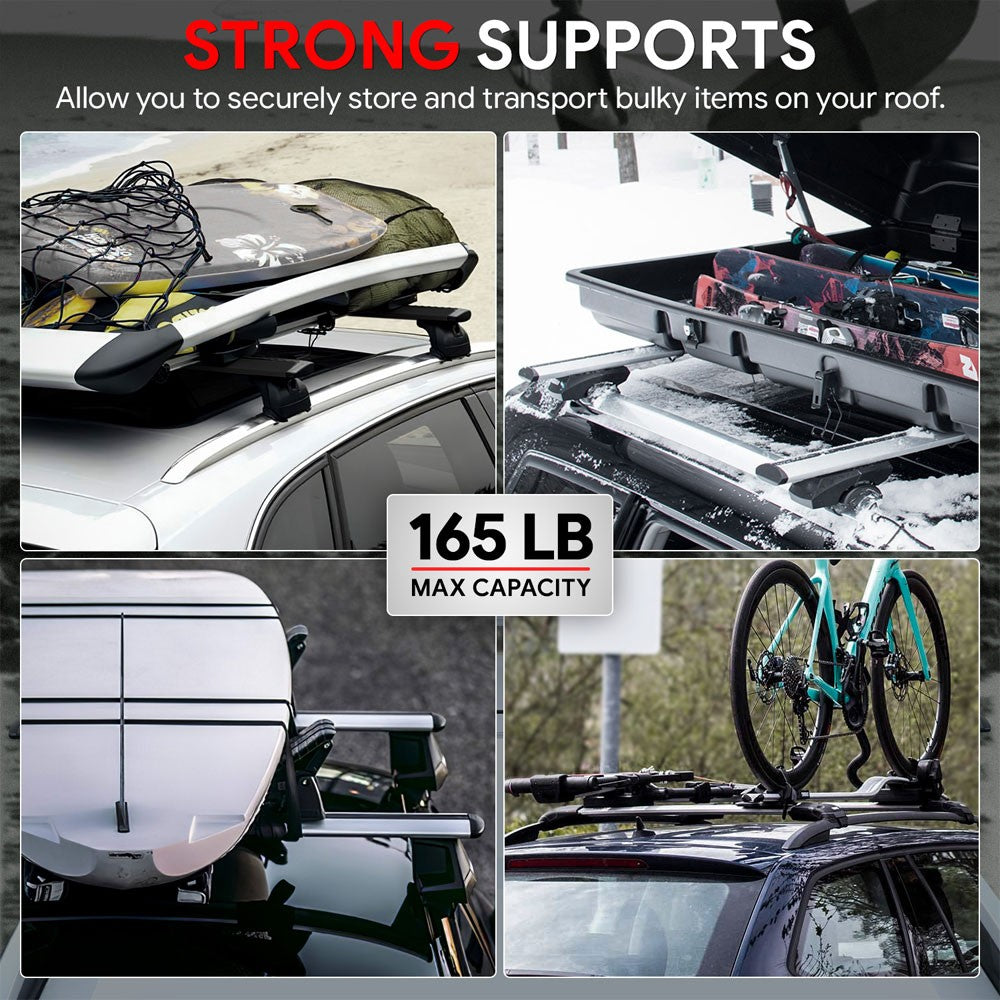 2X Black Roof Rack Rail Crossbar (OE Style) For 18+ Expedition / 18+ Navigator