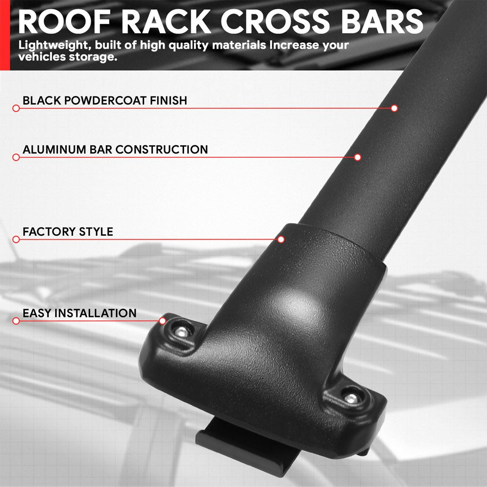 2X Aluminum Black Roof Rack Rail Crossbar (OE Style) For 20+ Explorer U625