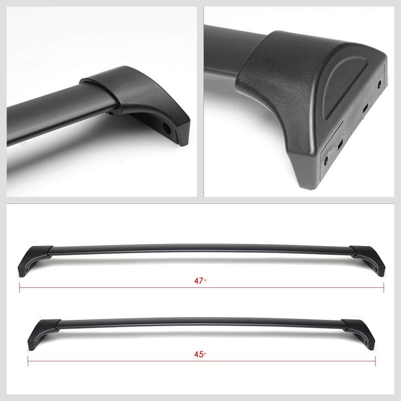 Black Roof Rack Luggage/Cargo Rail Crossbar Bar For Honda 18-19 Odyssey 3.5L