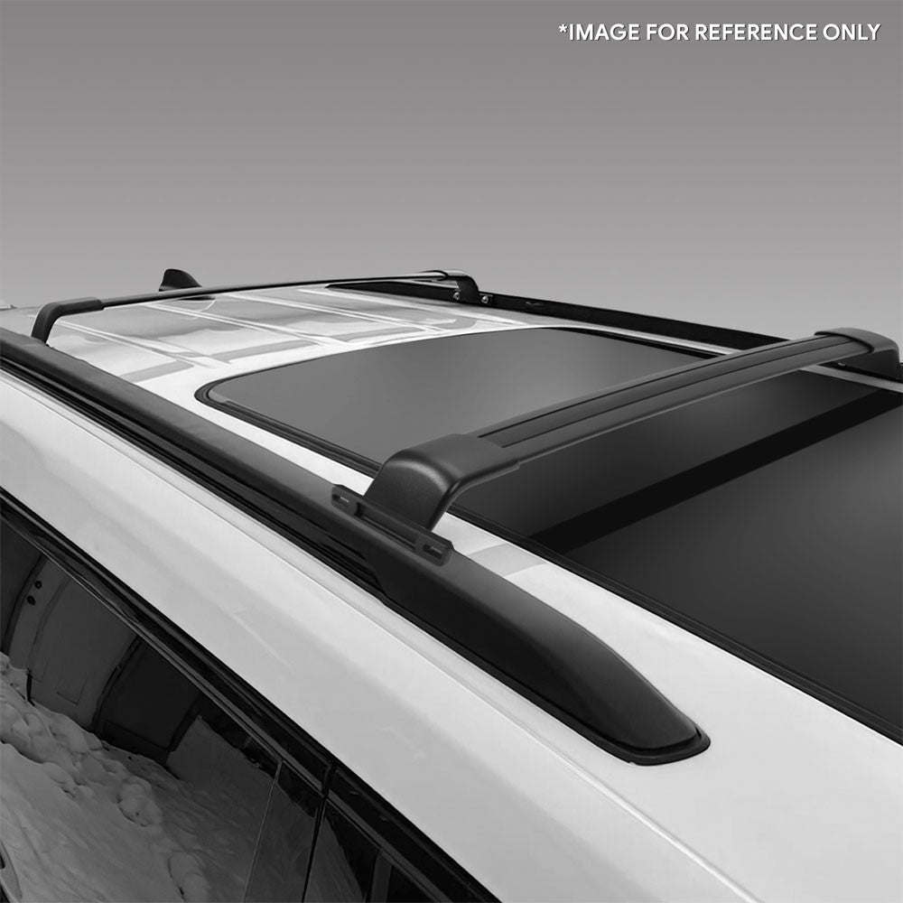 2X Aluminum Black Roof Rack Rail Crossbar (OE Style) For 21-24 Grand Cherokee WL