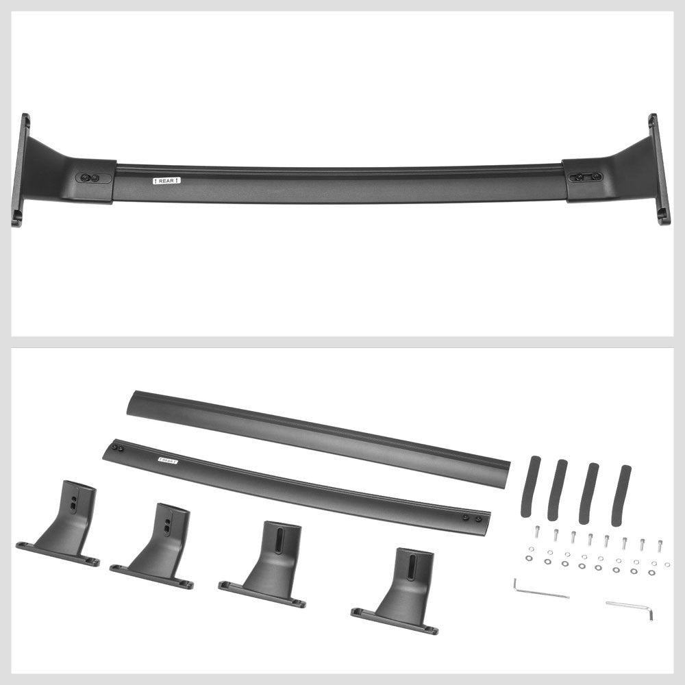 2X Aluminum Black Roof Rack Rail Crossbar (OE Style) For 18-24 Nissan Kicks P15