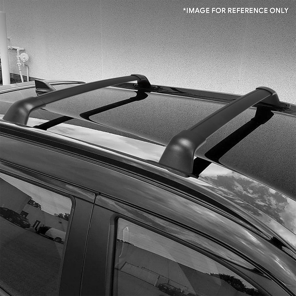 2X Aluminum Black Roof Rack Rail Crossbar (OE Style) For 18-24 Nissan Kicks P15