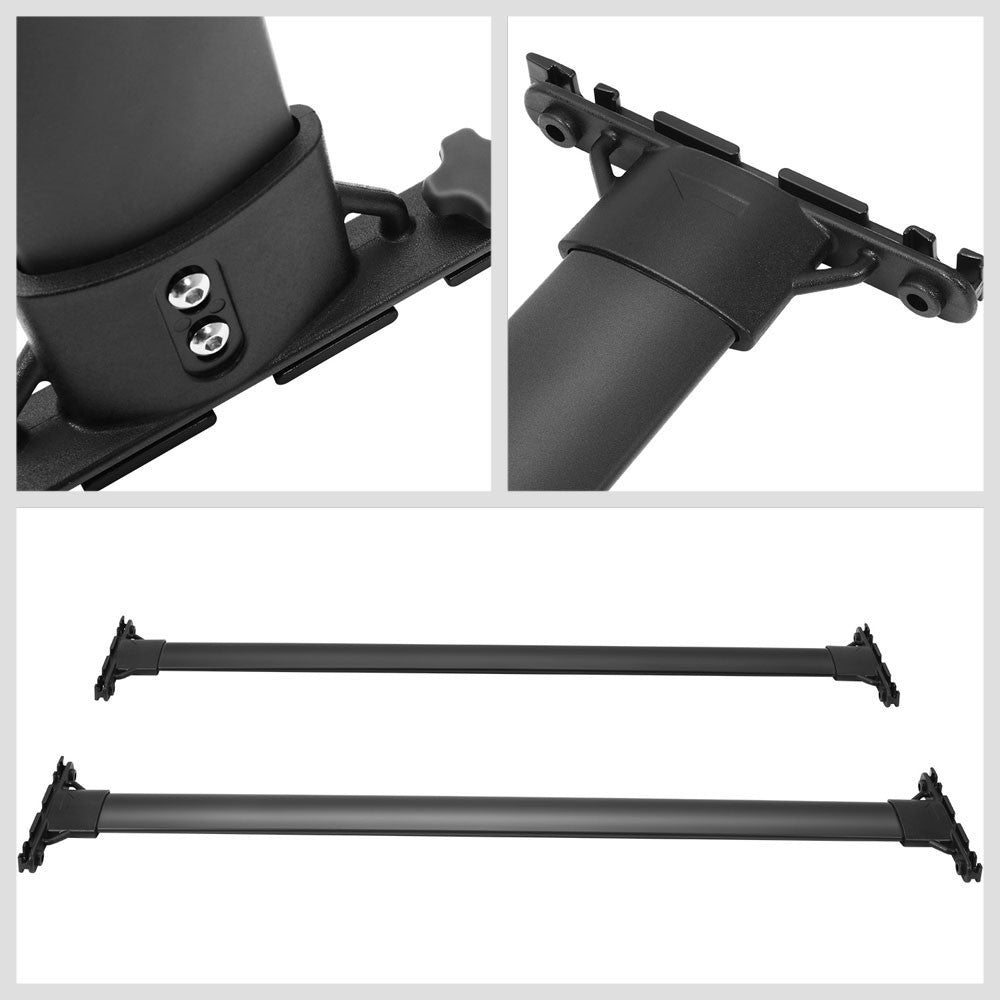 2X Aluminum Black Roof Rack Rail Crossbar (OE Style) For 10-15 RX350 RX450h AL10