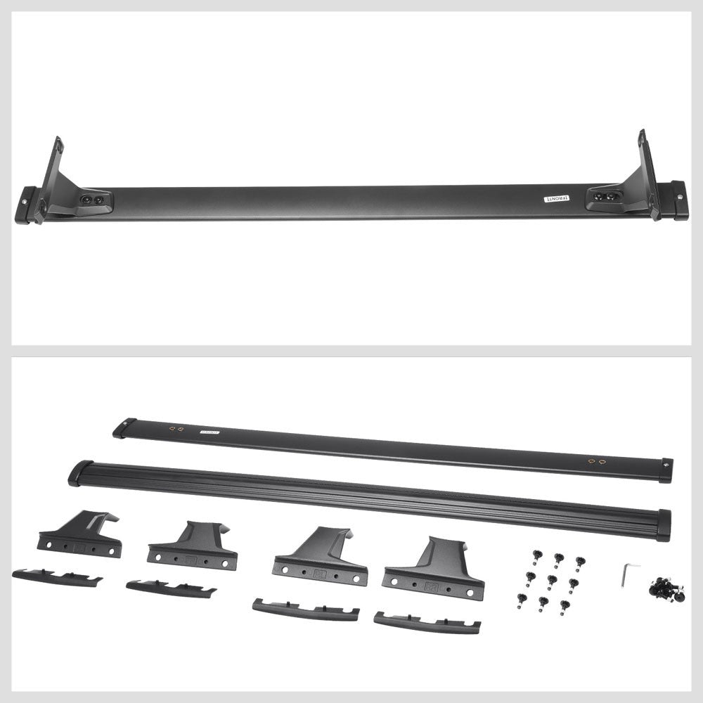 2X Aluminum Black Roof Rack Rail Crossbar (OE Style) For 18-24 Equinox/Terrain