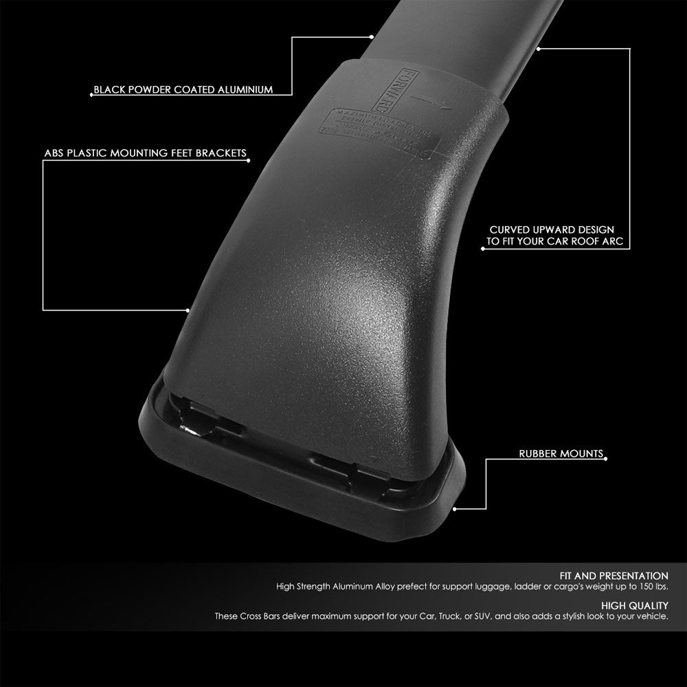 2PCs Aluminum OE Style Roof Rack Crossbar For 14-19 Toyota Highlander LE Trim