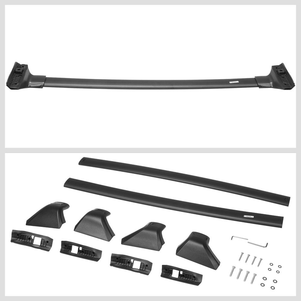 2X Aluminum Black Roof Rack Rail Crossbar (OE Style) For 20-24 Highlander (XU70)