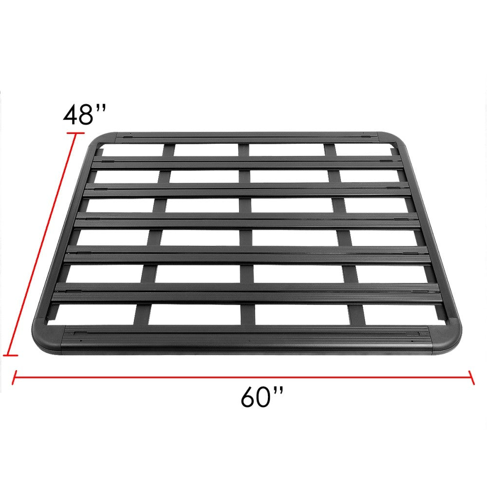 60" x 48" Black Universal Roof Top Pallet Board Style Aluminum Cargo Carrier