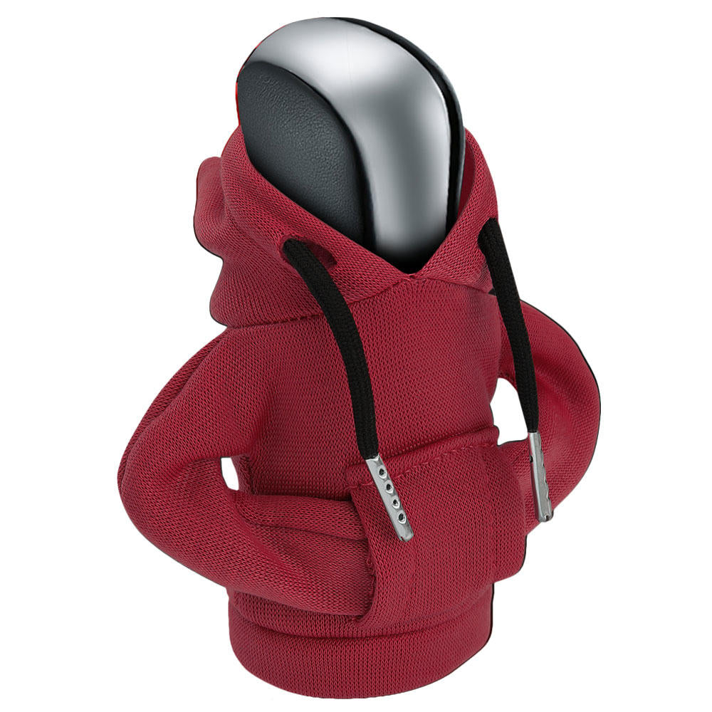 BFC-STKBC-HOOD-DR Universal Red 5.2" X 4.5" Hoodie Style Shift Knob Cover Protector 2.2" DIA