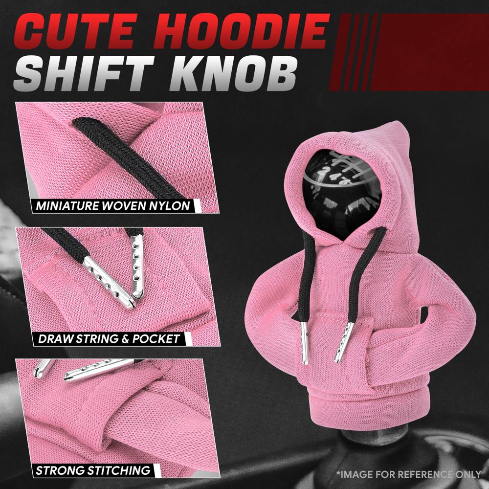 BFC-STKBC-HOOD-PK Universal Pink 5.2" X 4.5" Hoodie Style Shift Knob Cover Protector 2.2" DIA
