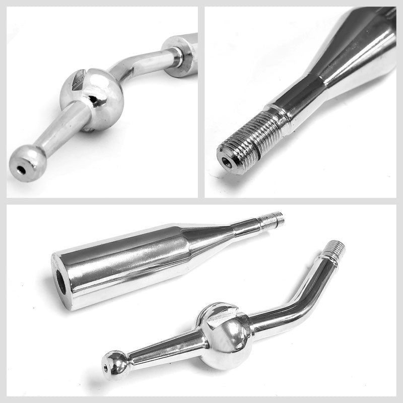 Manzo Short Throw Shifter+Chrome Round Shift Knob For 83-87 Corolla GTS AE86 MT-Shifter Components-BuildFastCar