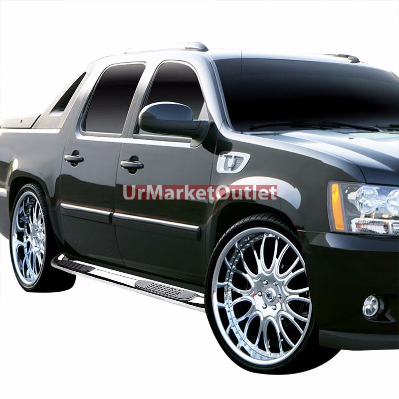 90 Bend End Metal Running Board Nerf Bar For 00-14 Yukon XL 1500 2500 Crew Cab