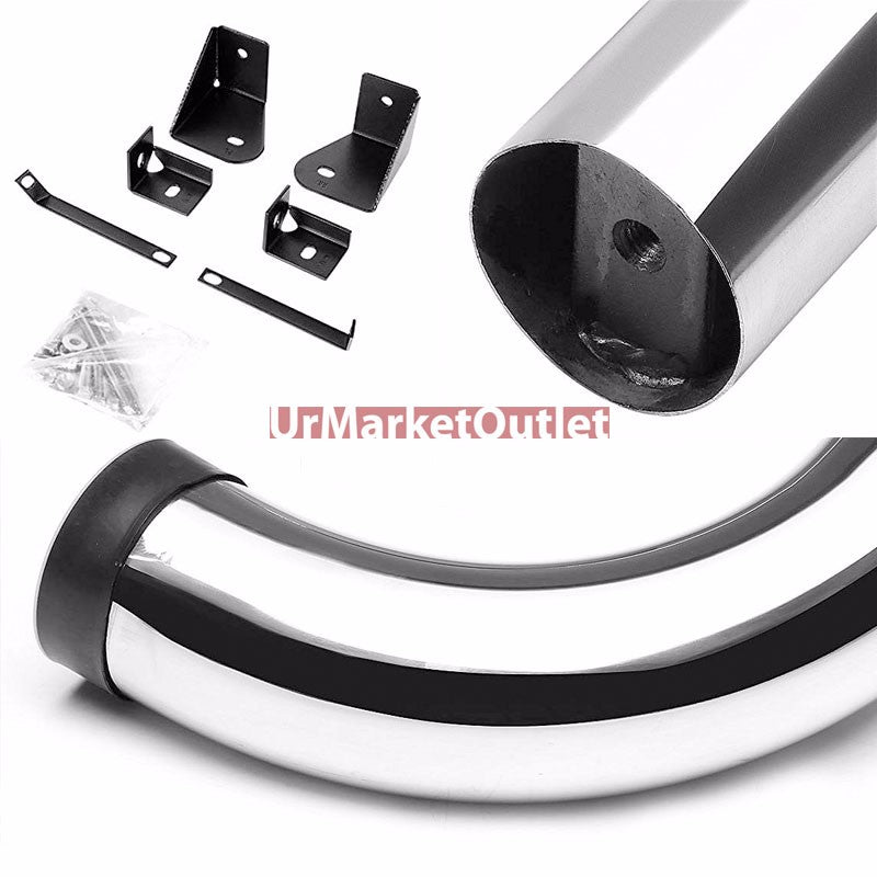 90 Bend End Metal Running Board Nerf Bar For 00-04 Dodge Dakota Extended Cab