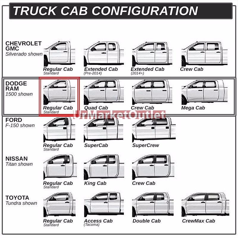90 Bend End Black Running Board Nerf Bar For 09+ Ram 1500/2500/3500 Standard Cab