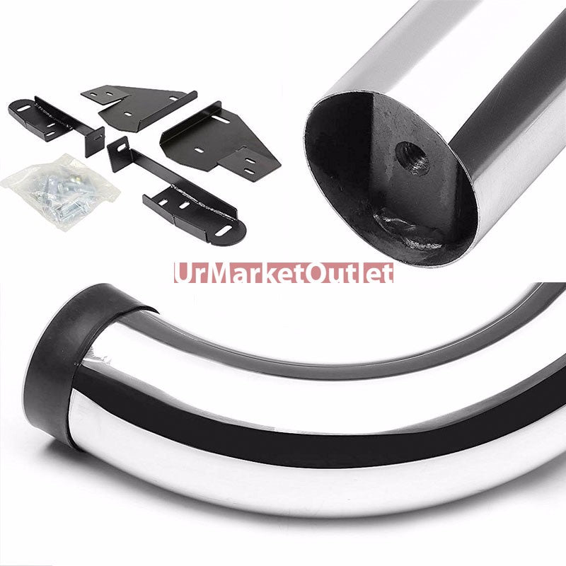 90 Bend End Metal Running Board Nerf Bar For 09+ Ram 1500/2500/3500 Standard Cab