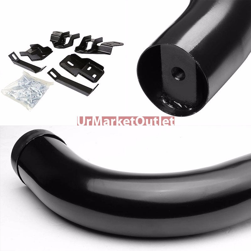 90 Bend End Black Running Board Nerf Bar For 09-18 Ram/19+ Classic Extended Cab