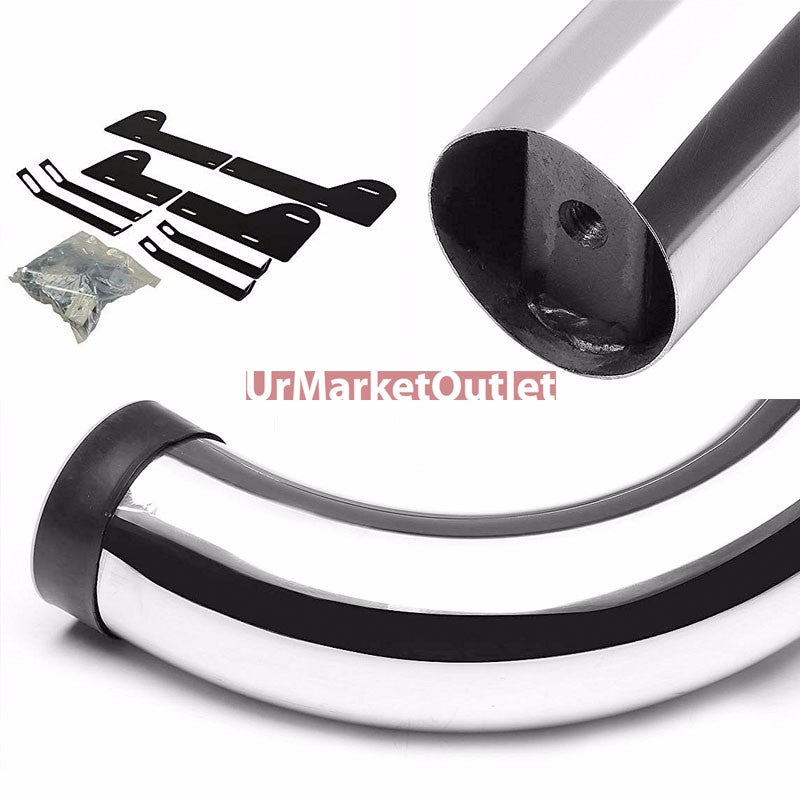 90 Bend End Metal Running Board Nerf Bar For 02-08 Ram 1500 Extended Cab