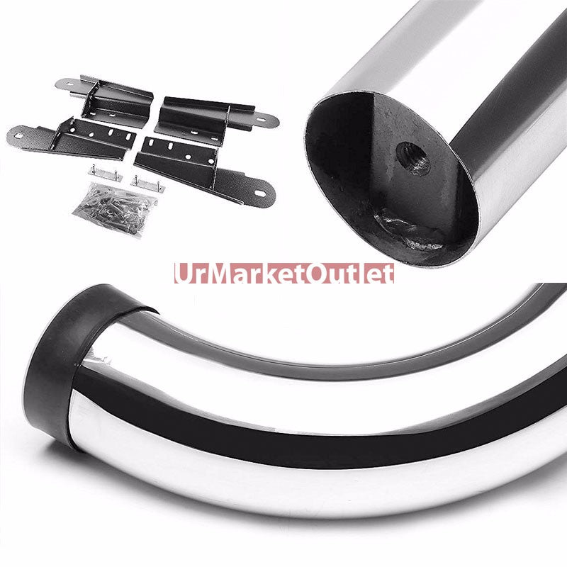 90 Bend End Metal Running Board Nerf Bar For 04-14 Ford F-150 Extended Cab
