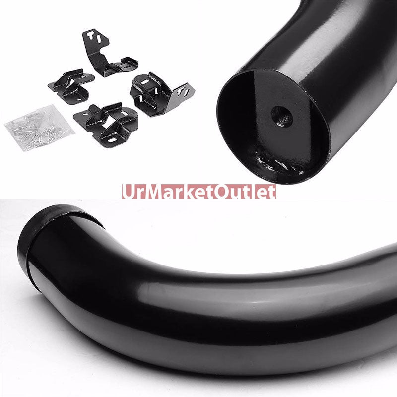 90 Bend End Black Running Board Nerf Bar For 09-14 Ford F-150 P415 Gen Crew Cab