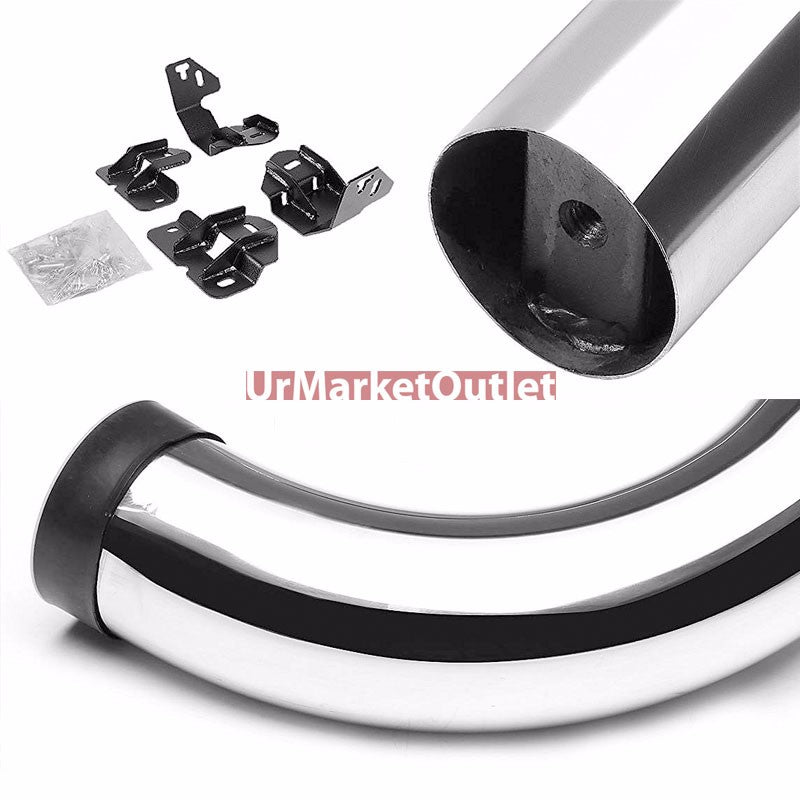 90 Bend End Metal Running Board Nerf Bar For 09-14 Ford F-150 P415 Gen Crew Cab