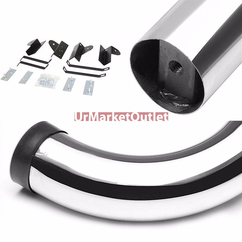 90 Bend End Metal Running Board Nerf Bar For 01-03 Ford F-150 PN-96 Crew Cab