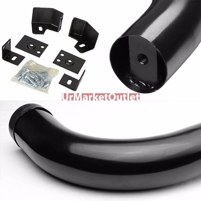 90 Bend End Black Running Board Nerf Bar For 87-06 Jeep Wrangler (YJ TJ)