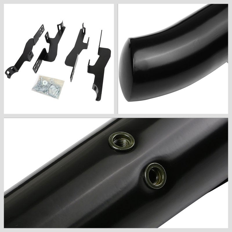 Curved End Black T2 Running Board Nerf Bar For 01-06 Acura MDX/03-08 Honda Pilot