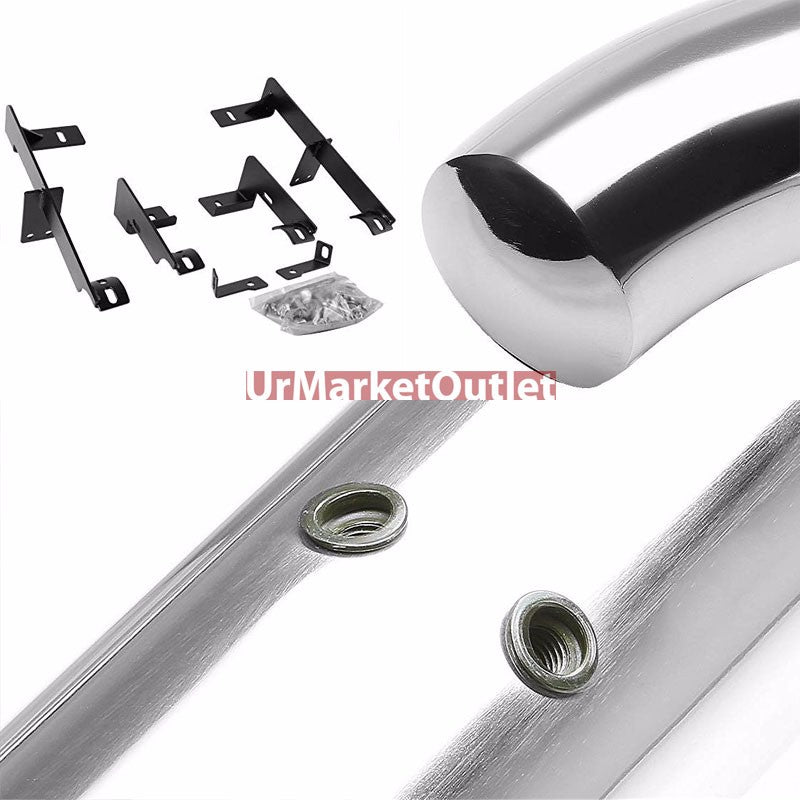 Curved End Metal Running Board Nerf Bar For 06-12 Toyota RAV4 (XA30 3rd Gen)
