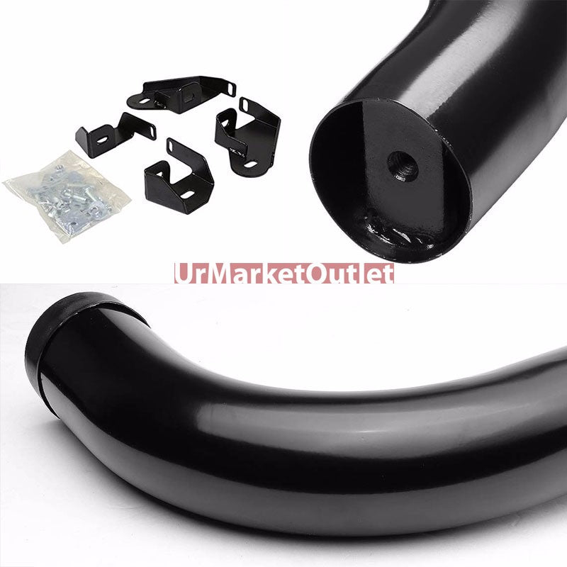 90 Bend End Black Running Board Nerf Bar For 01-04 Toyota Tacoma Crew Cab