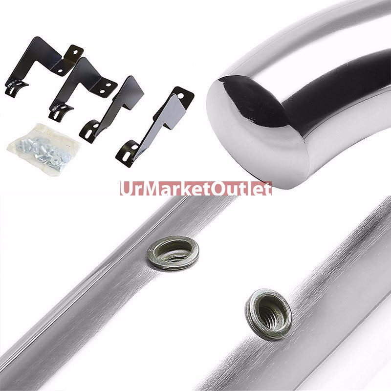 Curved End Metal Running Board Nerf Bar For 05-22 Toyota Tacoma Extended Cab