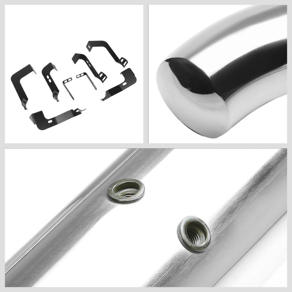 Curved End Metal Running Board Nerf Bar For 99-14 Silverado GMT800/900 Crew Cab