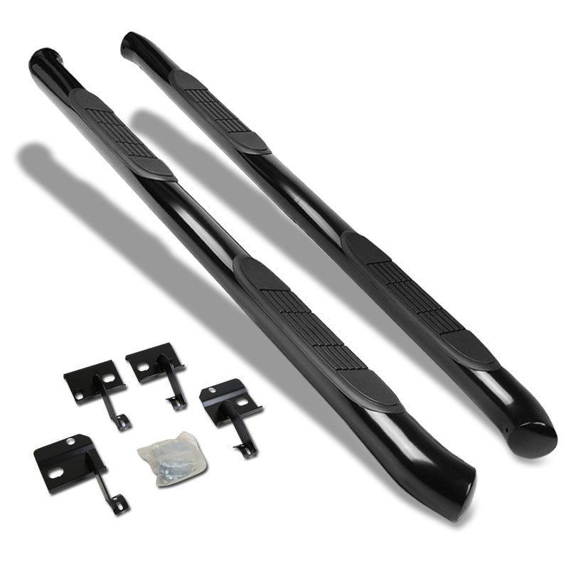 Curved End Black Running Board Nerf Bar For 09-17 Traverse/07-17 Acadia