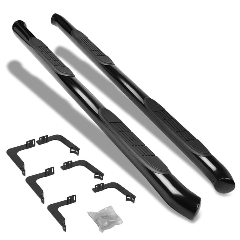Curved End Black Running Board Nerf Bar For 05-21 Frontier D40 Extended Cab