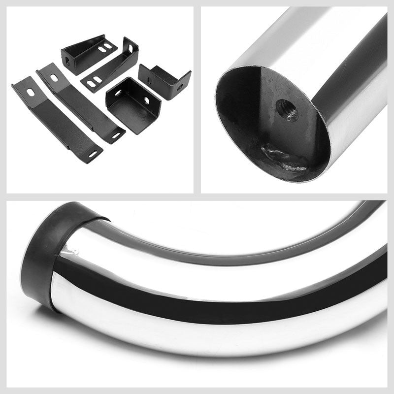 90 Bend End Metal Running Board Nerf Bar For 99-14 Silverado GMT800/900 Crew Cab