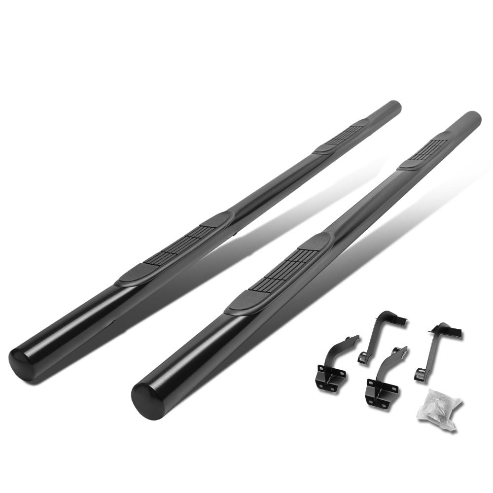Straight Tubular Black Running Board Nerf Bar For 15+ Ford F-150 Extended Cab