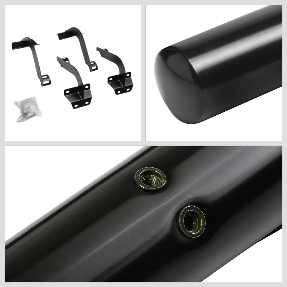 Straight Tubular Black Running Board Nerf Bar For 15+ Ford F-150 Extended Cab