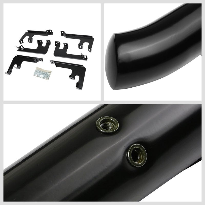 Curved End Black Running Board Nerf Bar For 16-22 Honda Pilot (YF5/6 3rd Gen)