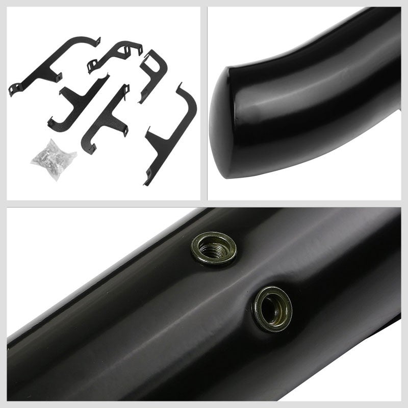 Curved End Black Running Board Nerf Bar For 18+ Volkswagen Atlas (CA1 1st Gen)