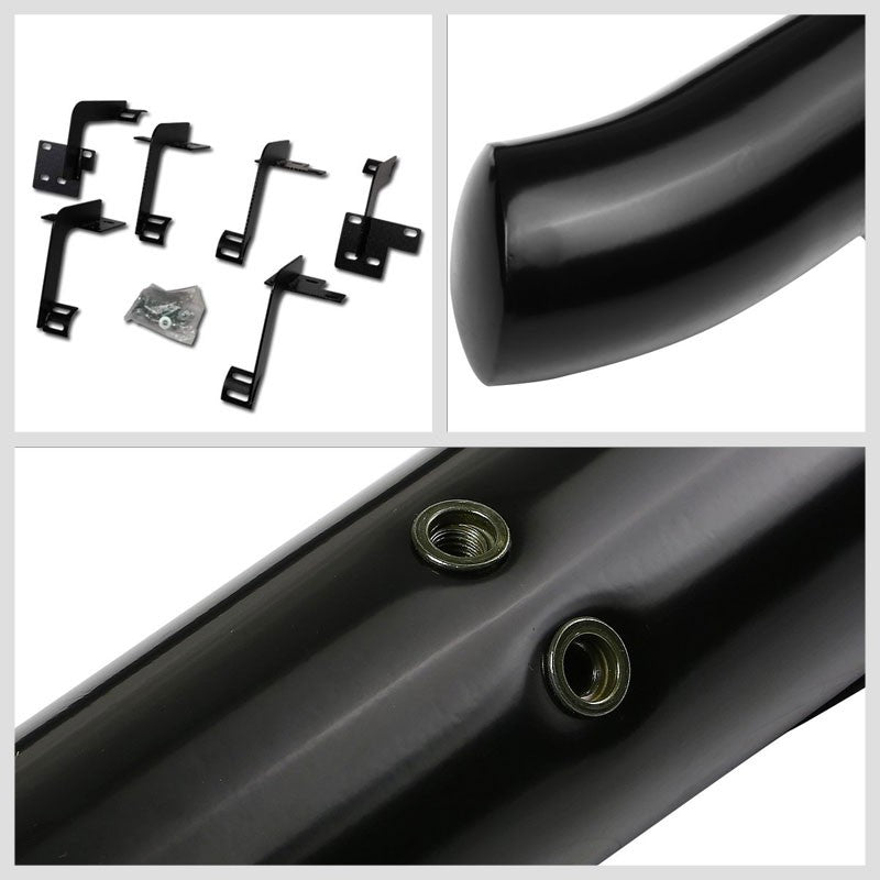 Curved End Black Running Board Nerf Bar For 19+ Ram 1500 DT Gen Crew Cab