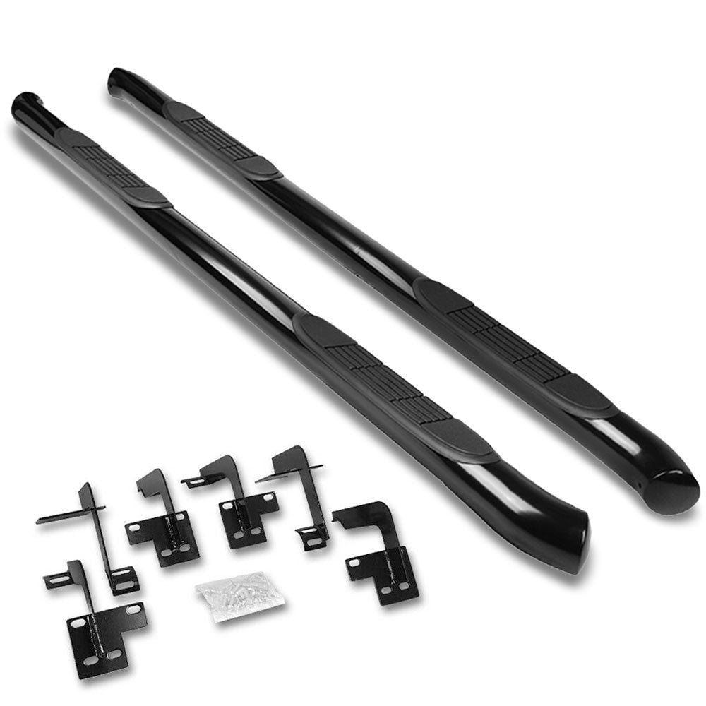 Curved End Black Running Board Nerf Bar For 19+ Ram 1500 DT Gen Extended Cab